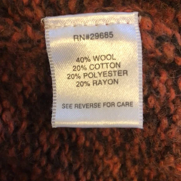 Pendleton rust colored wool blend zipper from cardigans size M - Picture 4 of 5